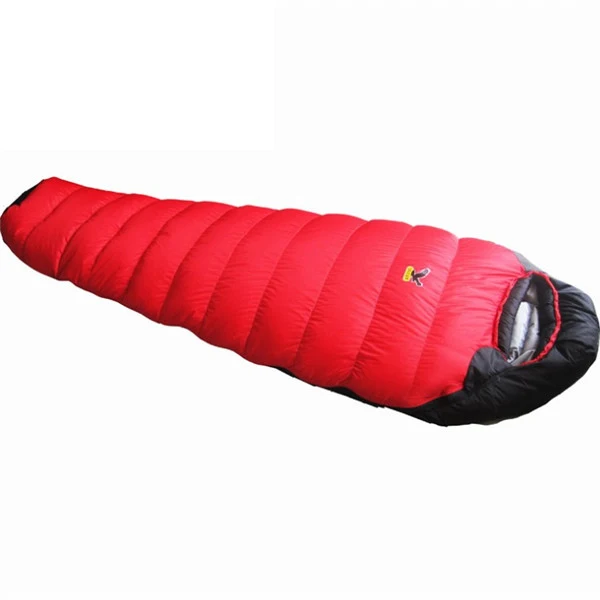 600G red Ultralight Warm Sleeping Bag White Goose Down Sleeping Bag Adults Backpacking Camping Envelope Sleep Bags 200*80cm S485 - Цвет: 600G red