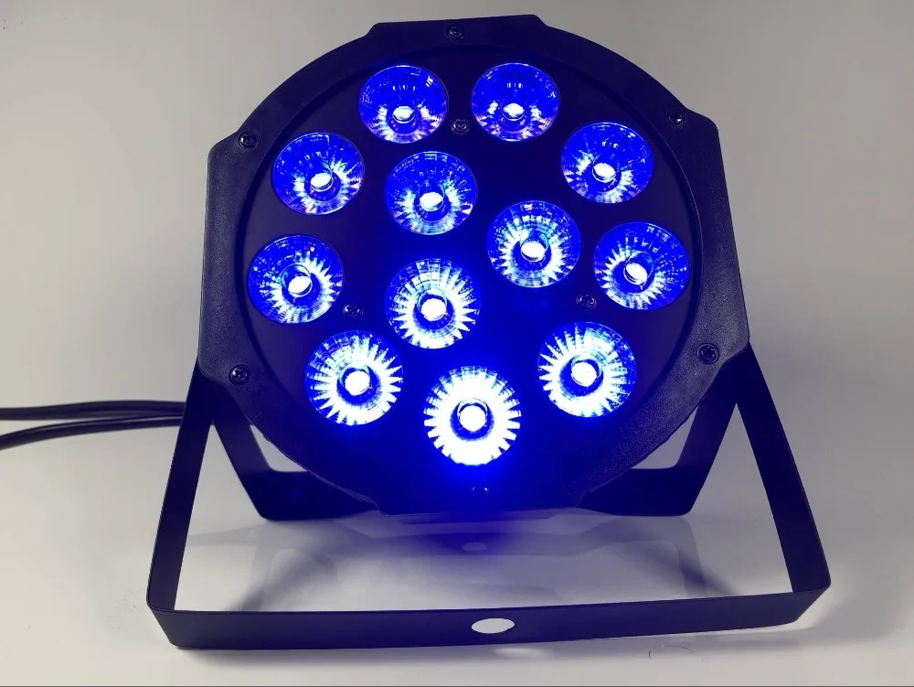 16 шт./12X12W светодиодный Par свет RGBW 4in1 плоский AC90-240V PAR dmx512 DJ огни Профессиональный dj