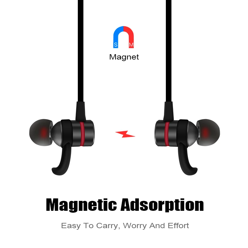 M & J Bluetooth 5 0 наушники Металлические Магнитные беспроводные стереогарнитура TF