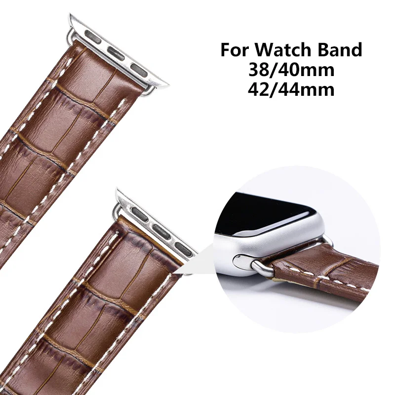 Кутить из телячьей кожи кожаный ремешок для наручных часов Apple Watch серии 3/2/1 42 мм 38