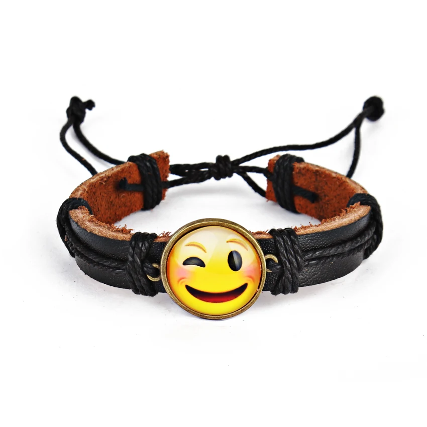 31 вид смайлик лицо/глаз/дерево/сова браслет Be Happy Emoticon ретро поп арт State мужчины t