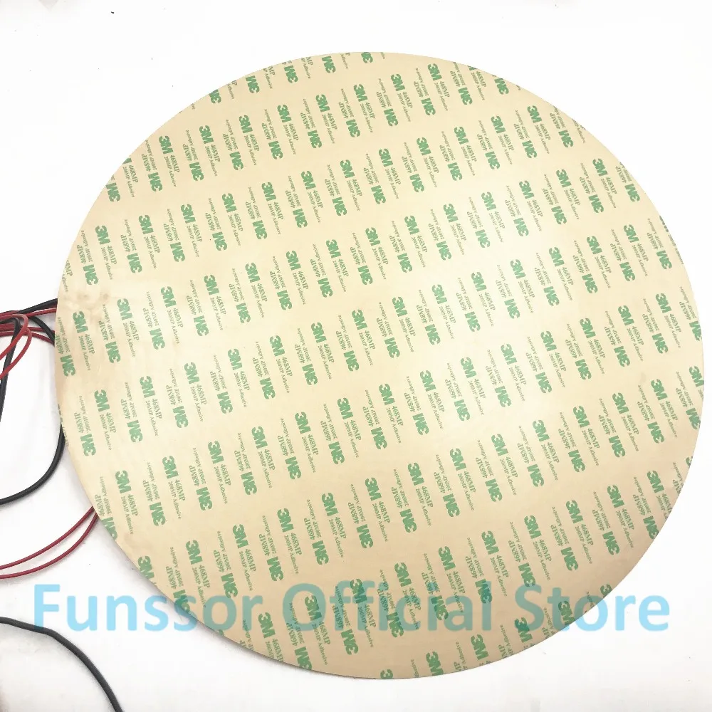 Funssor 270 мм 12 в 300 Вт круглая Полиимидная Пленка нагревательная кровать NTC3950