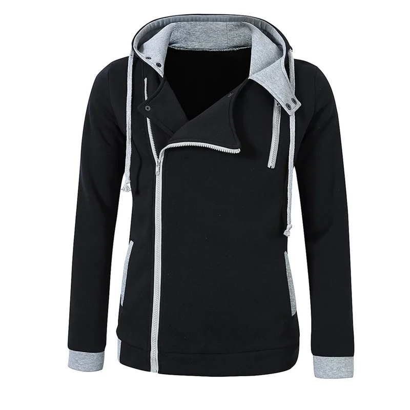 У хороший мужская куртка с модным принтом для мужчин повседневная капюшоном Slim Fit