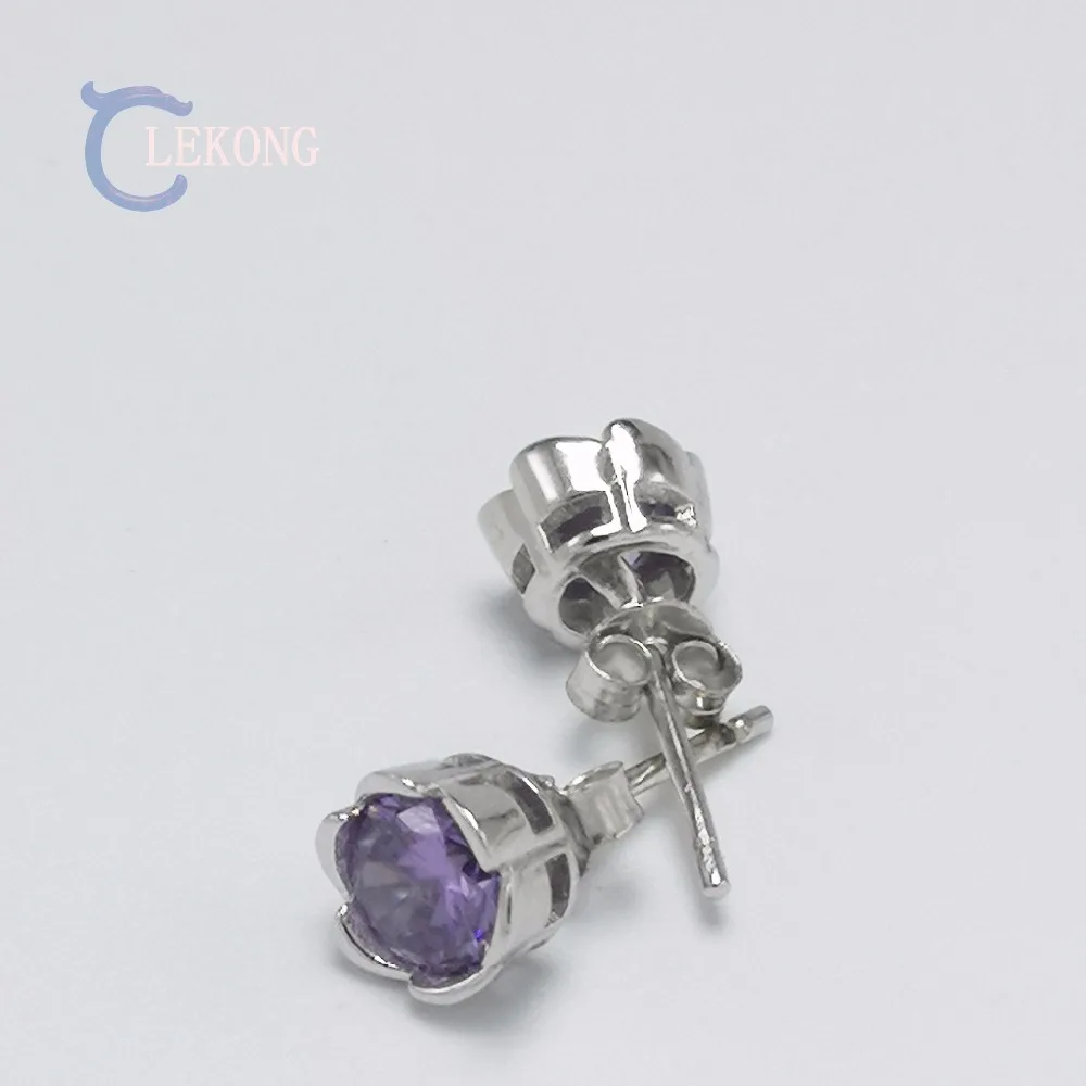 Женские серебряные серьги гвоздики Lekong rose 925|Серьги| |