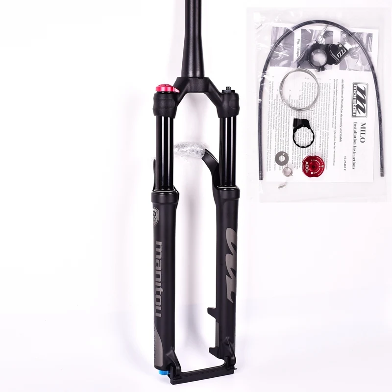 Велосипедная вилка Manitou R7 PRO, 26, 27,5 дюймов, для горного велосипеда MTB, воздушная вилка, матовая черная подвеска, pk Machete COMP, Marvel,, 1560 г - Цвет: Cone27.5black remote