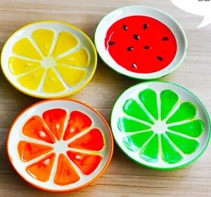 Десертная Керамическая маленькая тарелка, красивые фруктовые блюда, креативная посуда, набор для суши, огурцы, холодное блюдо, набор для фруктов из 4 предметов 9,8*1,9 см