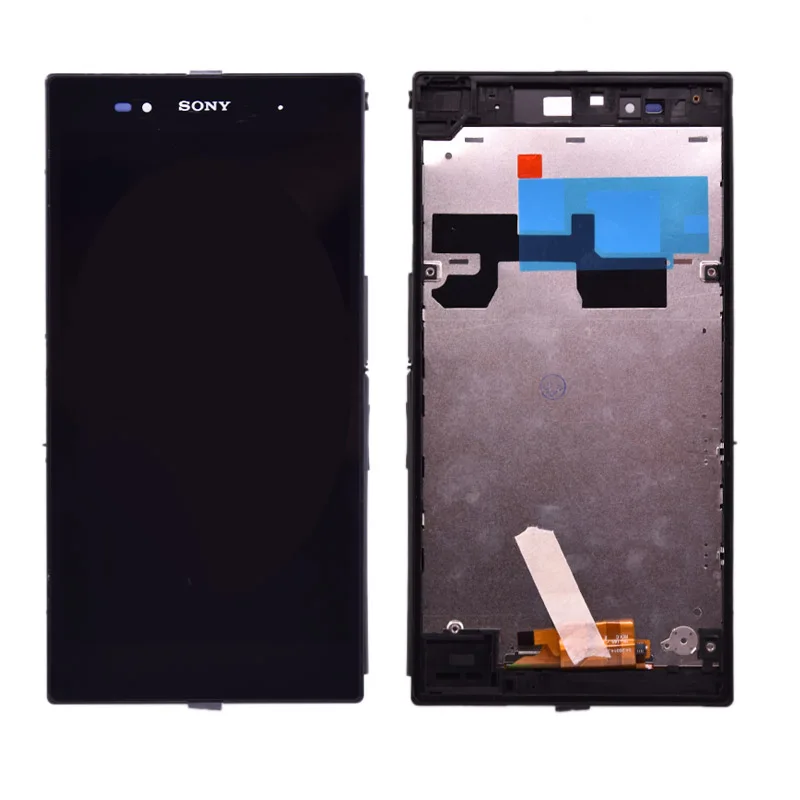 with frame 6,44 ''для sony Xperia Z Ultra XL39h XL39 C6833 C6802 ЖК-дисплей кодирующий преобразователь сенсорного экрана в сборе с рамкой - Цвет: with frame