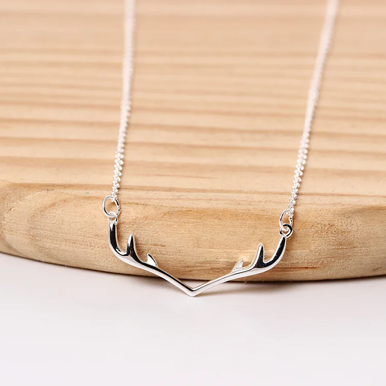 elk necklace women gift 100% 925 Sterling silver nacklace Jewellery Clavicle chain pendant charms | Украшения и аксессуары
