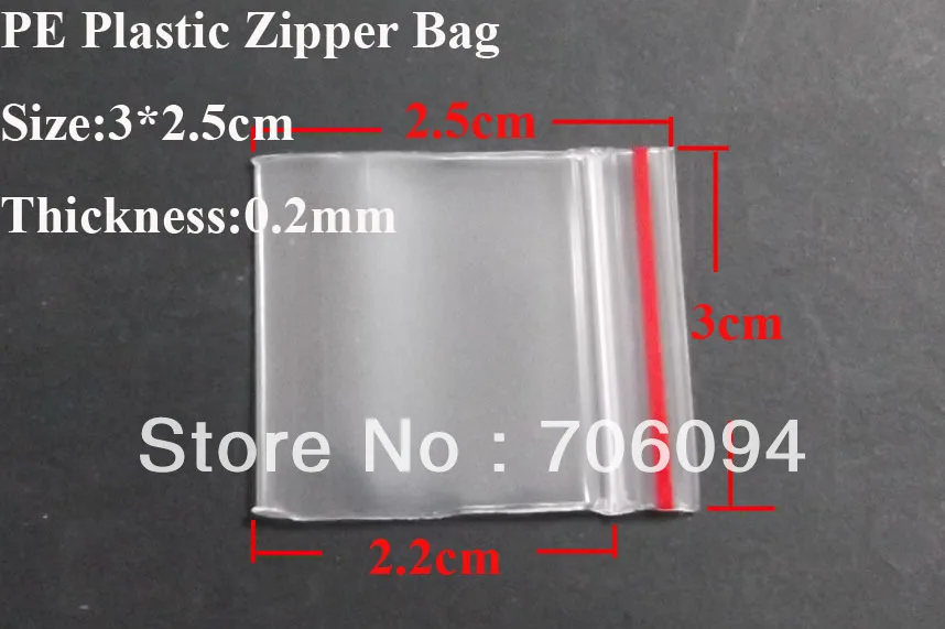 Бесплатная доставка 1000 шт./партия размер: 3*2 5 см пакет закрывающийся/повторно
