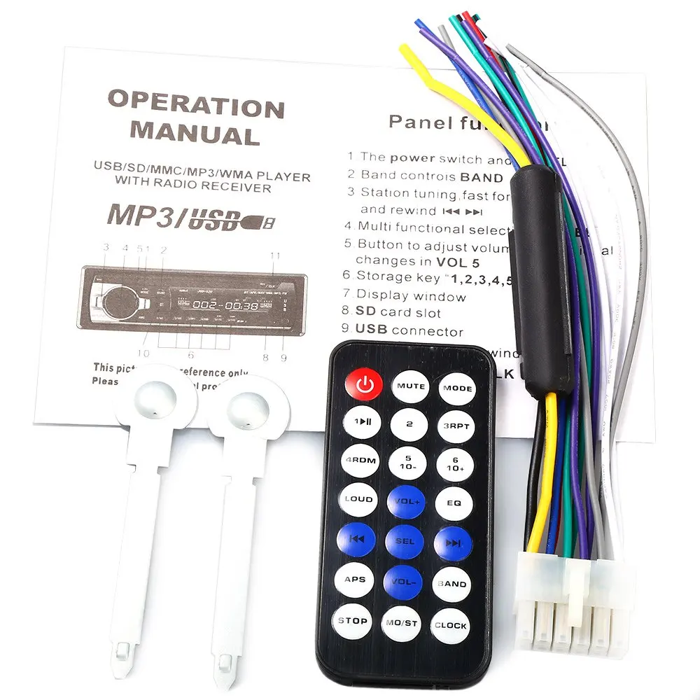 Лидер продаж автомобилей Радио 1068 стерео плеер Bluetooth телефон AUX MP3 FM/USB/1 Din/Remote