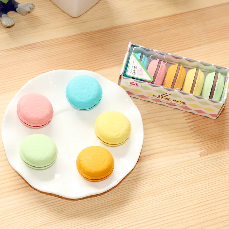5 шт./компл. резиновые ластики для детей набор ластиков еды Cute Silgi Gum Borracha Escolar Macaron
