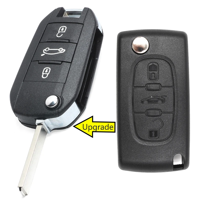 KEYECU для peugeot 307 308 407 607 оригинальная/модифицированная откидная оболочка ключа
