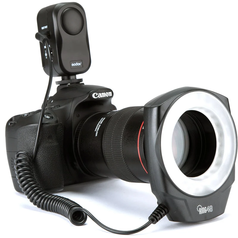 Кольцевой светодиодный светильник Godox RING48 Marco круглая светодиодная лампа 48 шт.