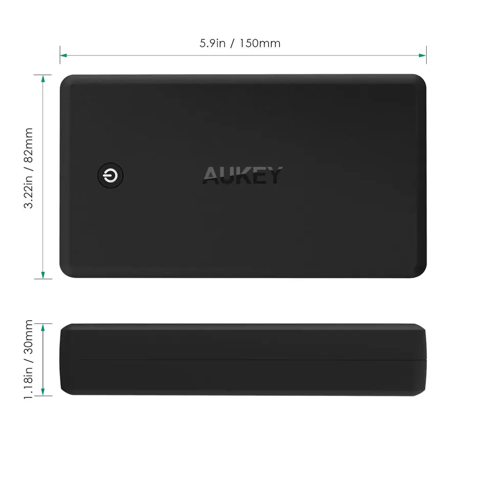 AUKEY 30000 мАч Мощность банк Портативный Зарядное устройство Quick Charge 3 0 Комплекты