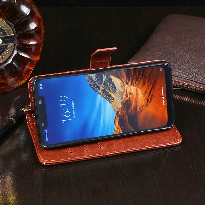 Чехол для Xiaomi Pocophone F1 чехол Poco роскошный кожаный телефона защитный флип-чехол