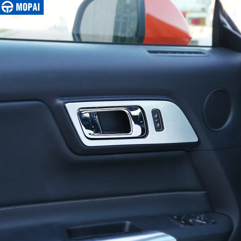 MOPAI интерьерные молдинги для Ford Mustang, автомобильная дверная ручка, декоративная крышка, наклейки для Ford Mustang+ автомобильные аксессуары