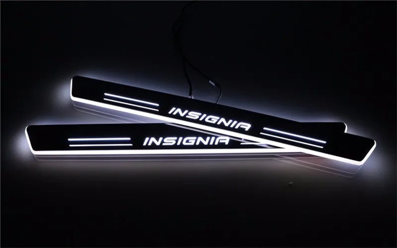 Qirun акриловые светодиодные движущиеся накладки на пороги для Buick regal gs Opel insignia |