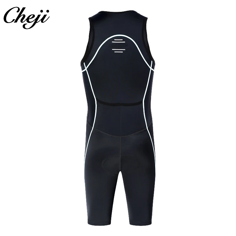 CHEJI Custom Pro триатлон костюм для мужчин и женщин без рукавов Велоспорт Skinsuit с задним