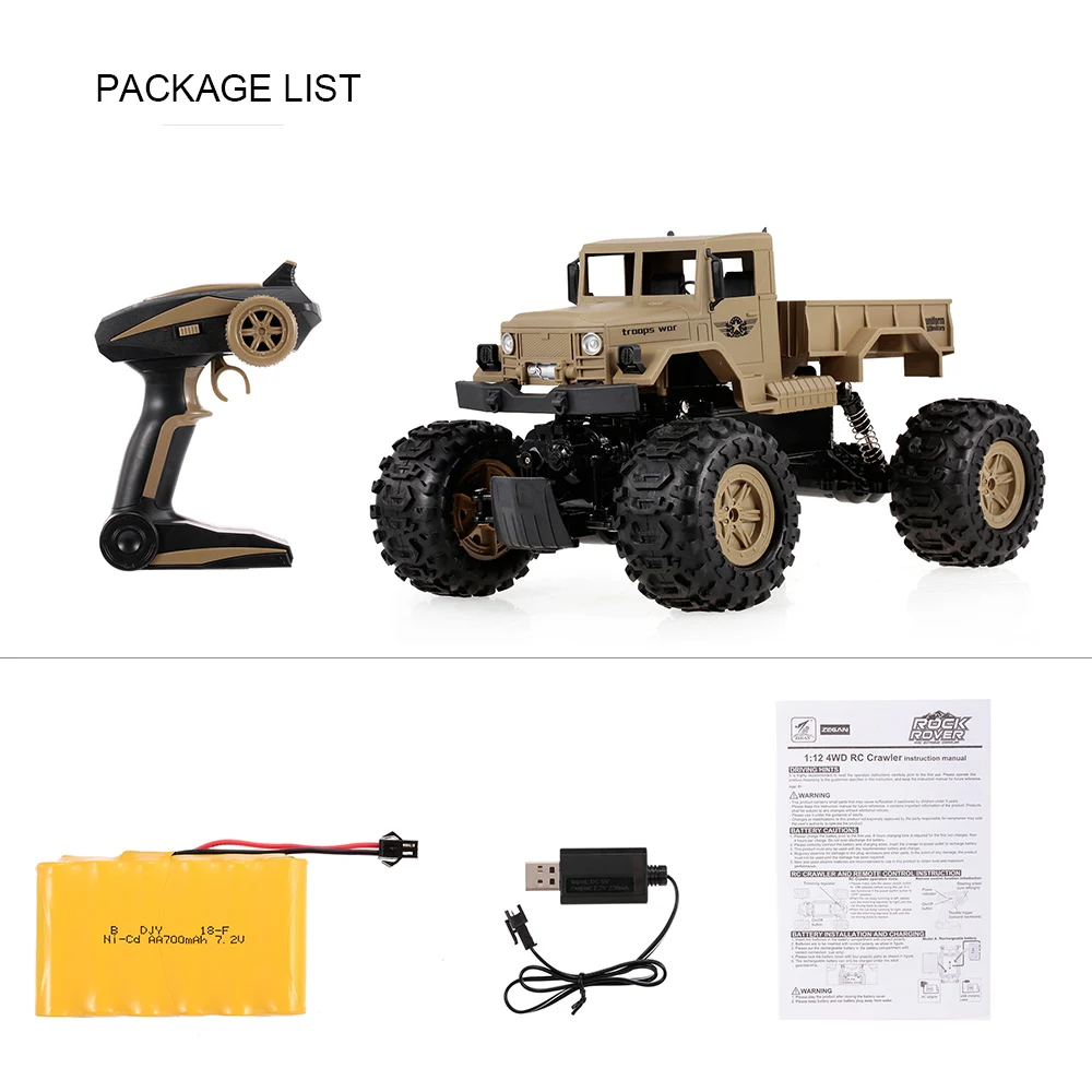 ZG C1231WS RC автомобиль 1:12 2 4 г 4WD внедорожных RTR военные автомобили электрический снег