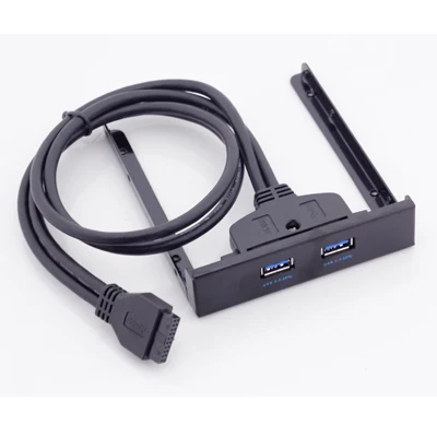 2 Ports USB3.0 PCI Express Card Bracket Front Panel Floppy Drive Expander Hub USB 20pin header Bay mounting |