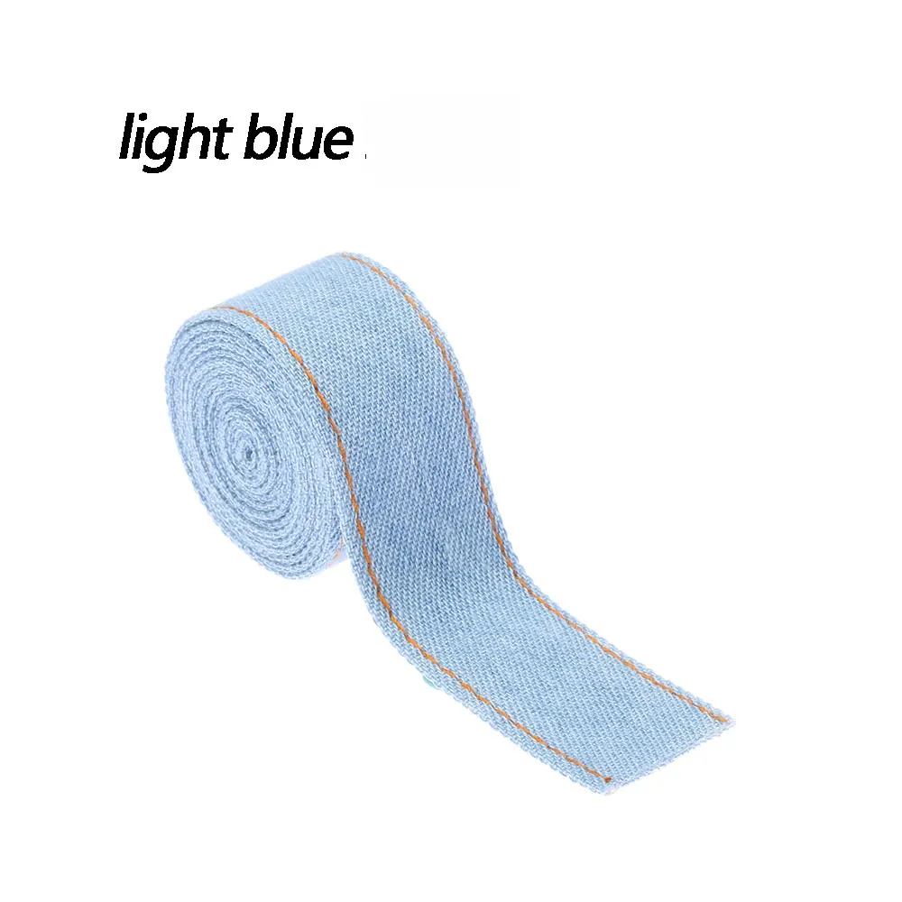 light blue 1 метр двухсторонний джемпер джинсовая лента джинсы ткань лента бант шапка одежда украшения шитье DIY ремесла заколка для волос аксессуары - Цвет: light blue