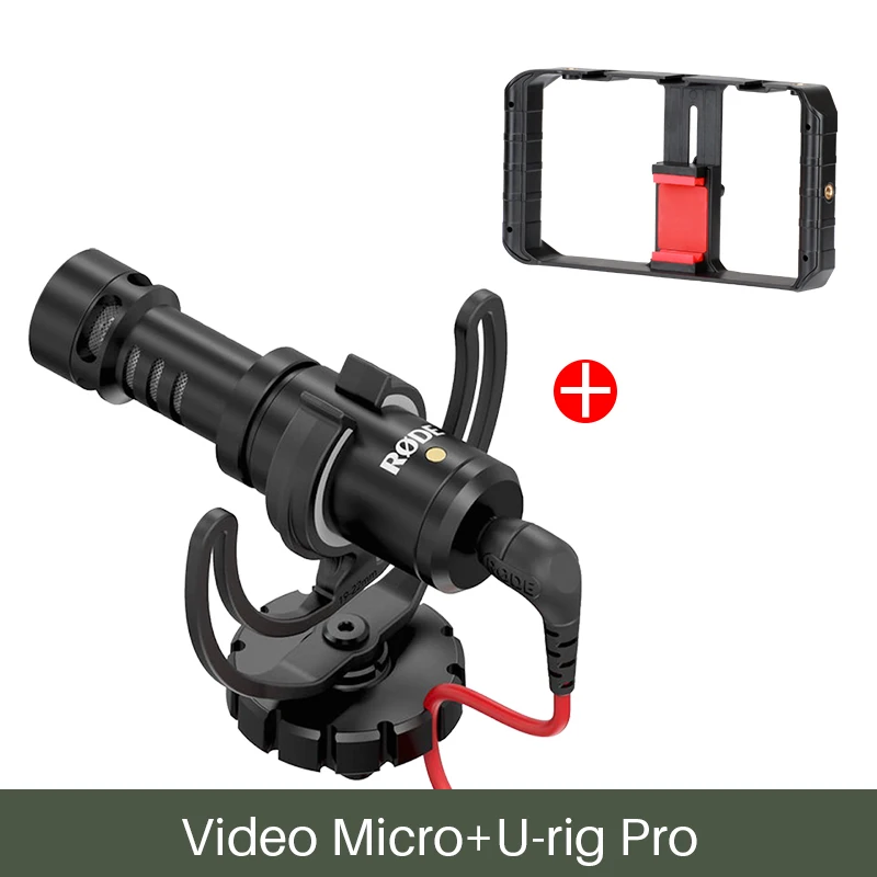 Rode VideoMicro Запись микрофон интервью микрофон с Deadcat для Canon Nikon DSLR камера для iPhone Zhiyun Dji Feiyu - Цвет: Rode w Video Rig