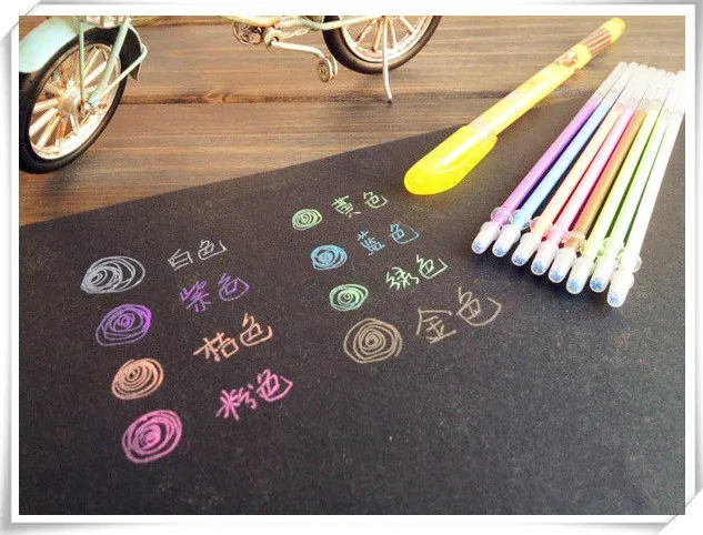 1pen+ 8 Refill/набор акварельных гелевых ручек diy Украшение для альбома цветной маркер ручки набор корейских канцелярских школьные товары