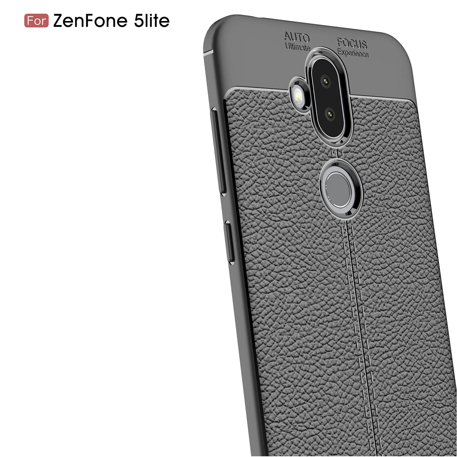 Для Asus Zenfone 5 lite Дело искусственная кожа задняя крышка Мягкие TPU Роскошный чехол
