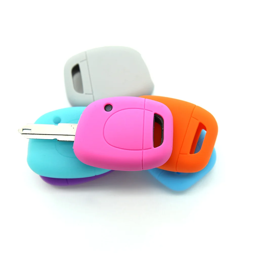Бесплатная доставка 1 Кнопка силиконовый для ключа автомобиля чехол Renault Clio Logan