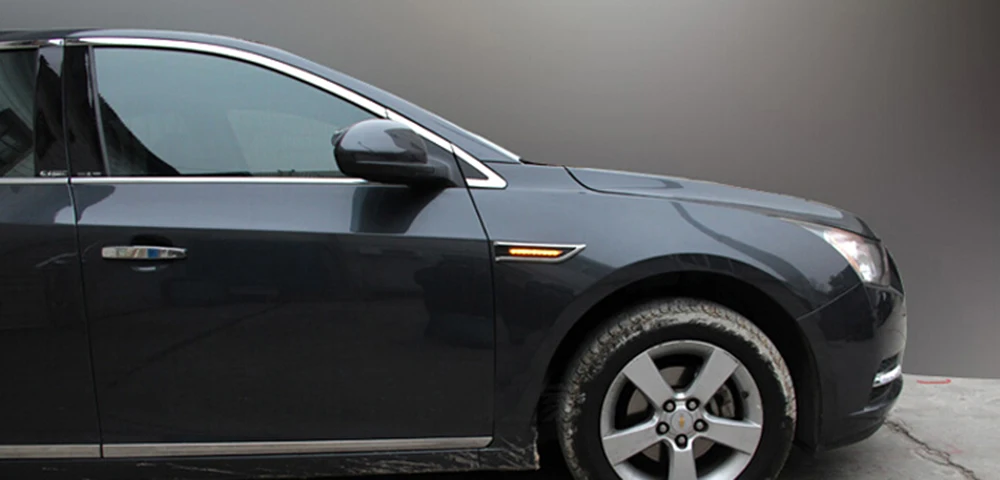 Alijunda для Chevrolet Chevy Cruze светодиодный светильник поворота рулевой лампы светодиодный боковой фонарь/боковой маркер указатель поворота светильник s Автоматический светодиодный светильник 12 В