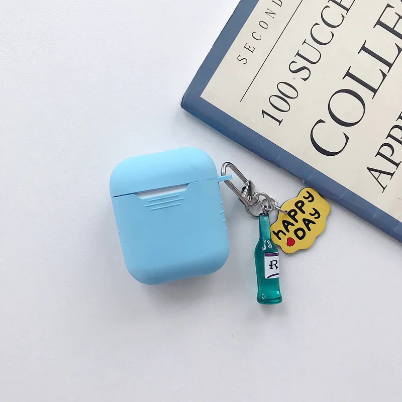 Мультяшный чехол для беспроводных Bluetooth наушников Apple AirPods милый силиконовый с