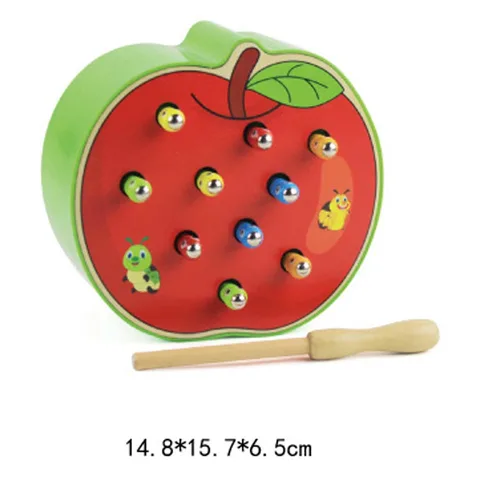 Гусеница съедает яблоко, деревянные игрушки Монтессори, детская память, обучение, парная игра, математическая ранняя детская игрушка