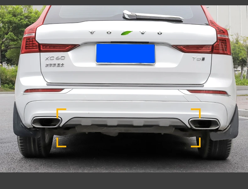 Для VOLVO XC60 нержавеющая сталь Передний+ задний бампер диффузор защитные бамперы для губ Защитная крышка противоскользящая пластина