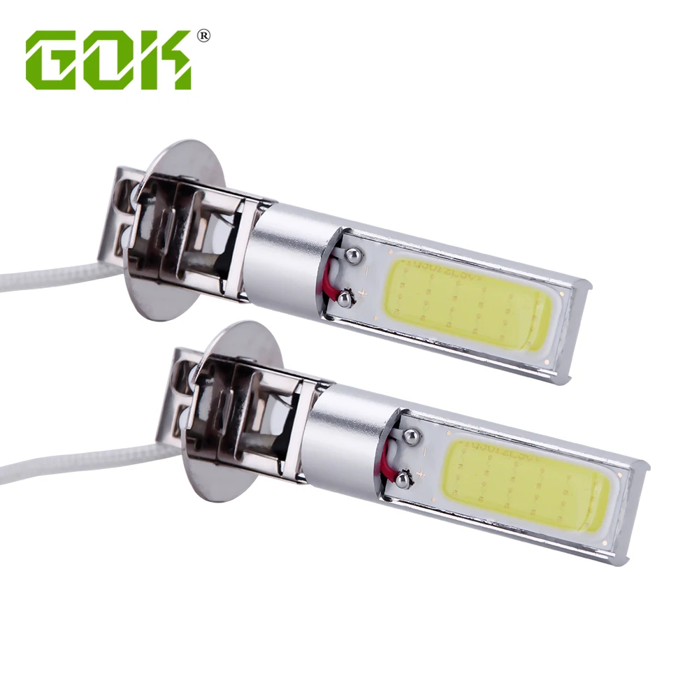 2 шт. супер яркий H3 led 20 Вт cob h1 h3 880 881 Светодиодная лампа Передняя светодиодная