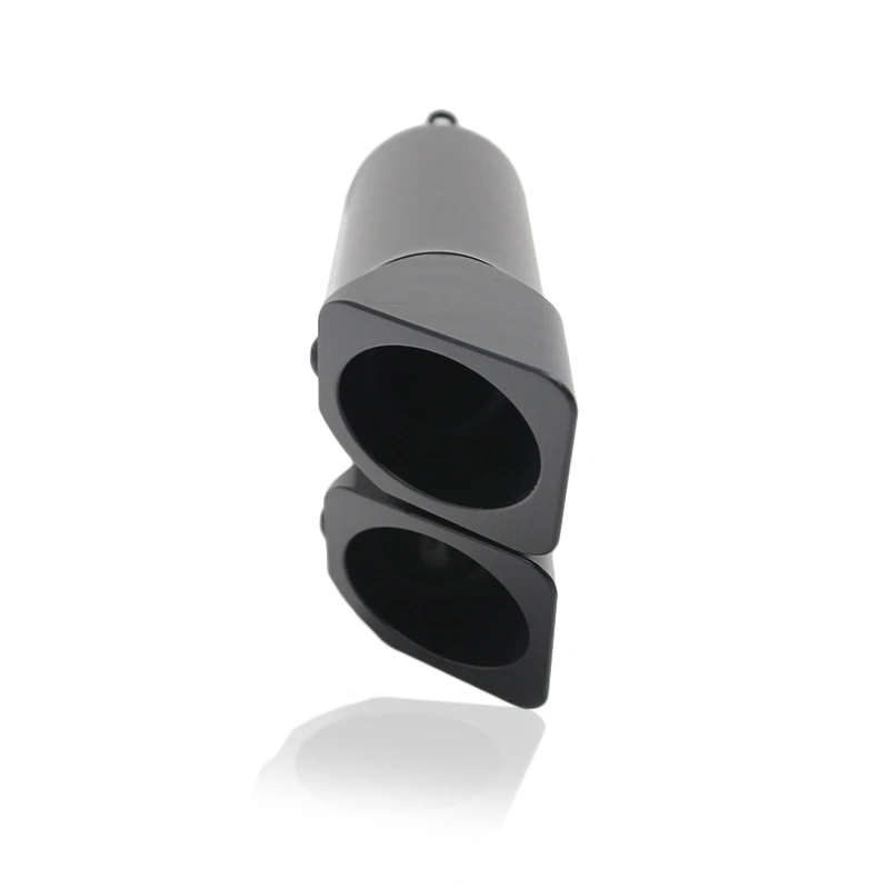 Alconstar- 51mm Left Hand Double Holes Tube Motorcycle Exhaust Pipe Muffler MT07 Z800 NINJIA250 CBR300 ZX6R BN600 Dit Pit Bike