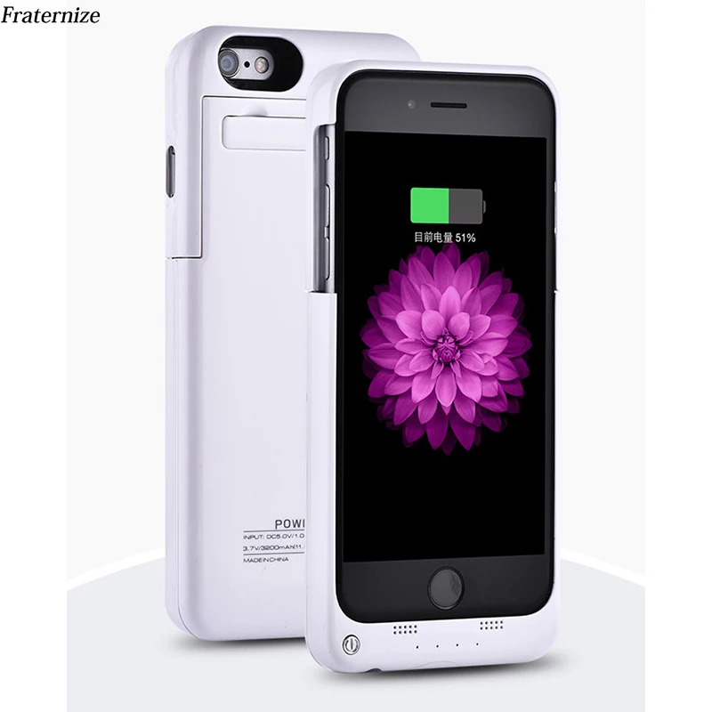 5000 мАч зарядное устройство чехол для iPhone 6 6S Plus 6G Power Bank Чехлы зарядки Подставка