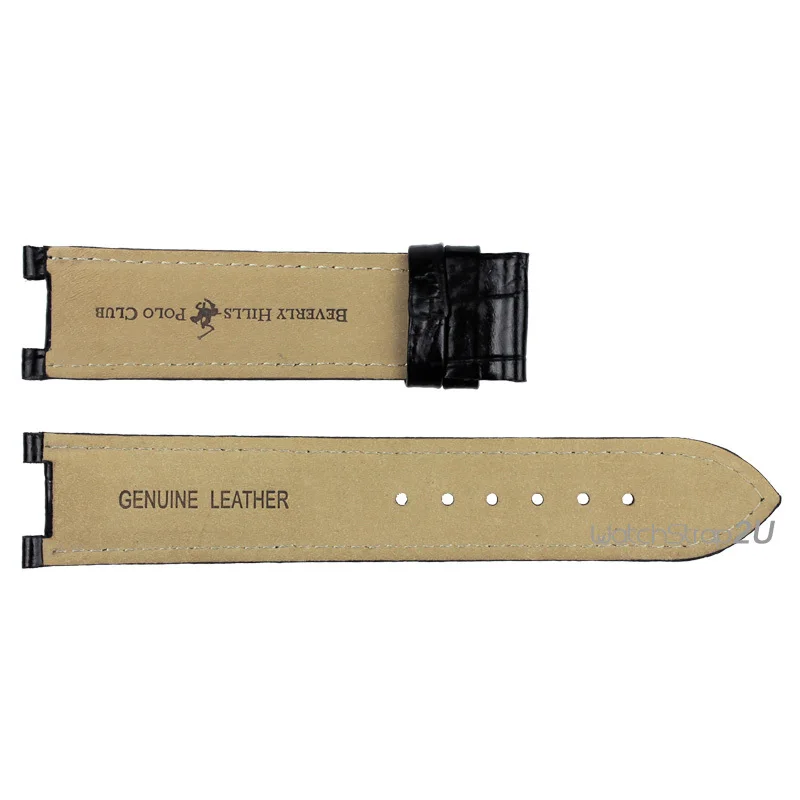 21 мм зубчатый черный кожаный ремешок наручные часы для часов|leather strap band|strap bandblack