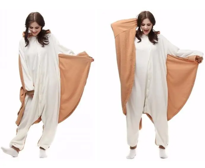 Пижама Кигуруми для взрослых комбинезон в виде летящей белки аниме костюм