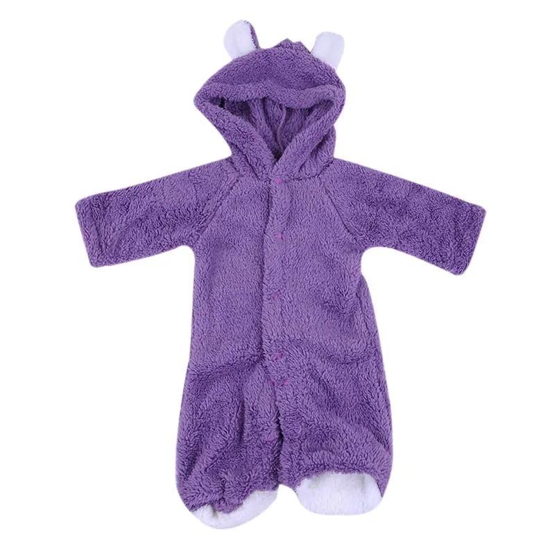 purple Детские ползунки с капюшоном для новорожденных мальчиков и девочек, мягкий теплый зимний комбинезон с длинными рукавами и изображением животных, милая одежда для детей 3-12 месяцев, Прямая поставка - Цвет: purple