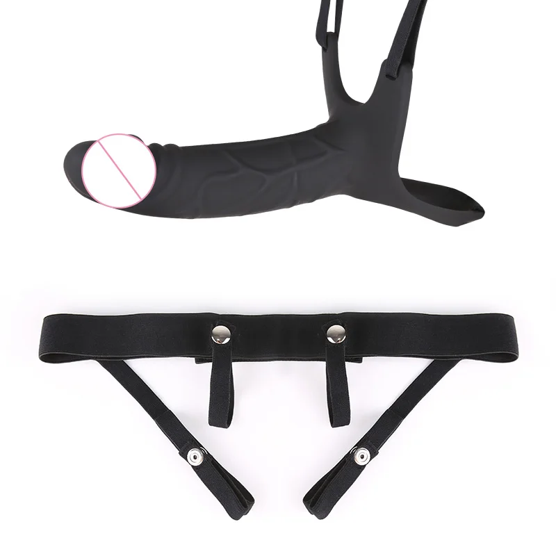 Реалистичный полый дилдо пенис увеличение пениса удлинитель страпон