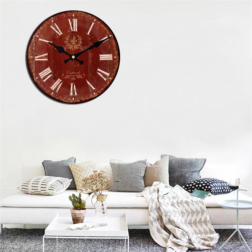Часы MEISTAR круглые в винтажном стиле бесшумные настенные украшения для дома кафе