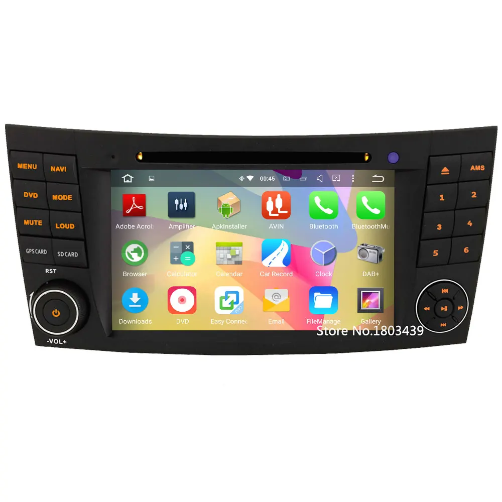 Quad core Android 2Din 5.1.1 1024*600 Dvd-плеер Автомобиля Радио Аудио Стерео экран ПК Для Benz E Class W211