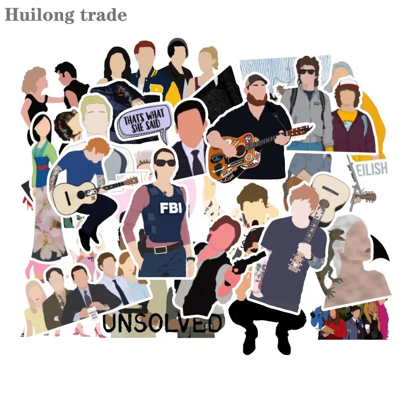 51 шт. водостойкая Наклейка Без Экспресс-рисунков и актеров наклейки граффити