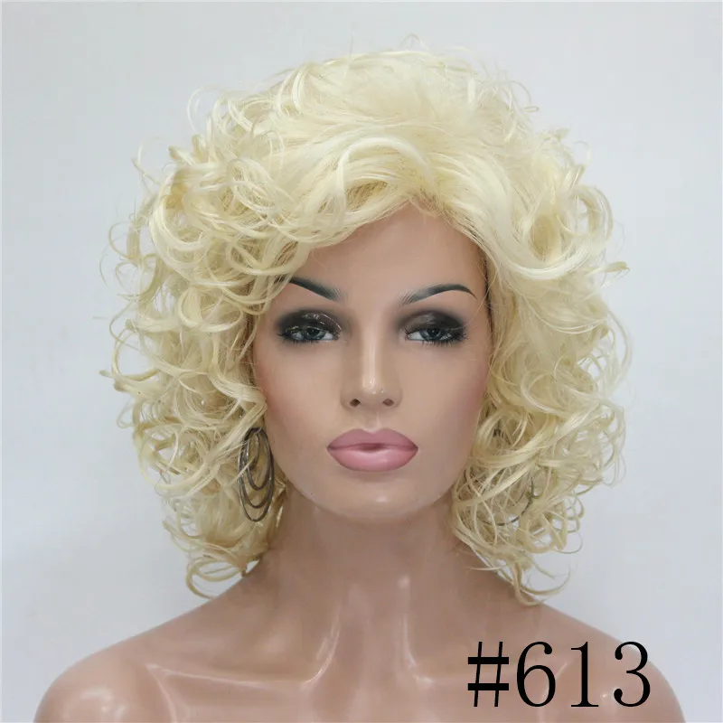#613 StrongBeauty женский парик блонд/рыжий Средний вьющиеся волосы натуральные Синтетические Полные парики 7 цветов - Цвет: #613