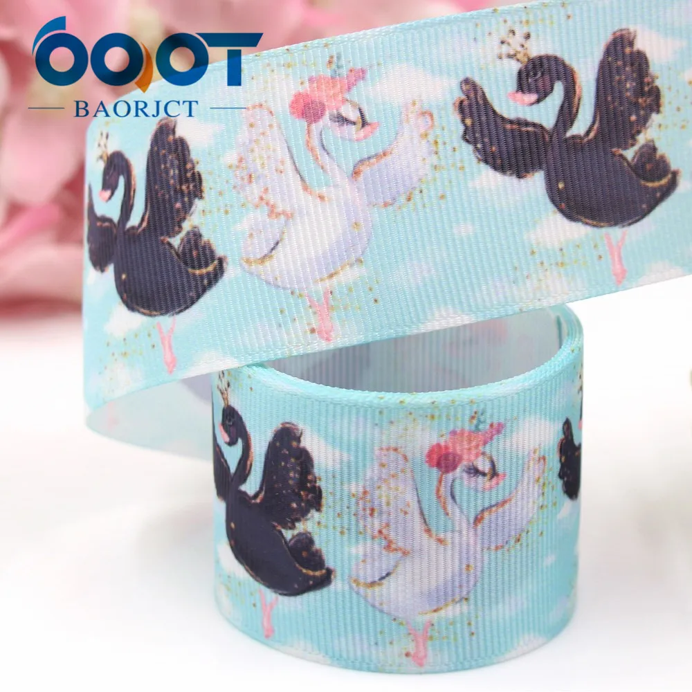 OOOT BAORJCT I-19221-435 38 мм 10 ярдов мультфильм лебедь теплопередачи печатных grosgrain ленты