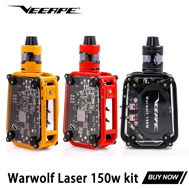 Оригинальный вейп набор Veeape Warwolf mech 150 Вт с аккумулятором 3500 мАч электронных
