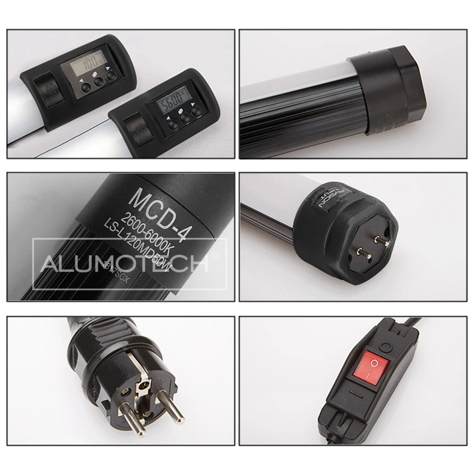 Диммисветодиодный ные трубки ALUMOTECH 50WX4 Pro Kino 2600 ~ 6000K для студийной видеокамеры