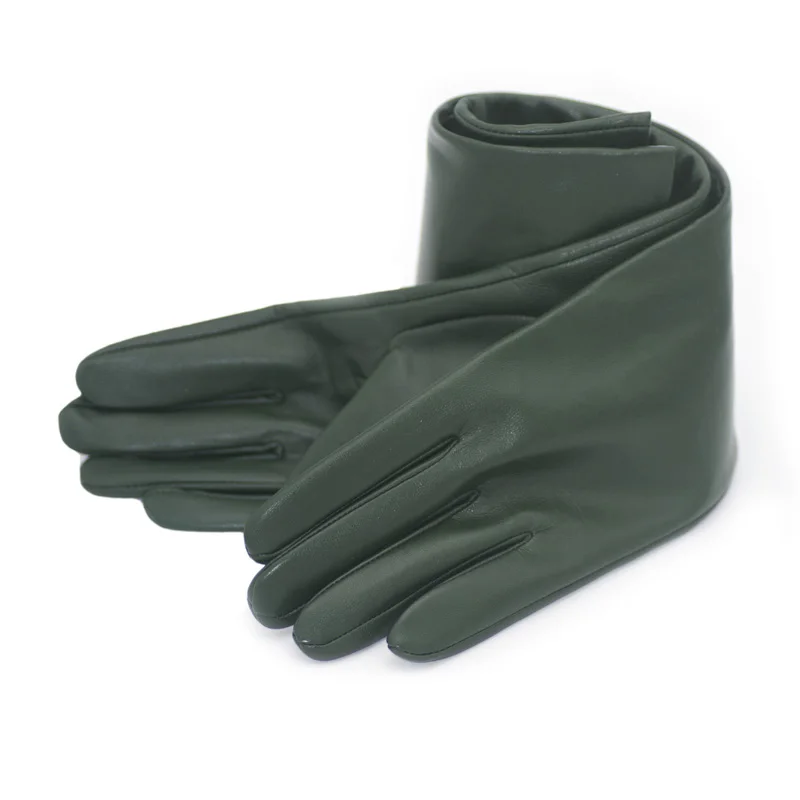 Женский топ из овечьей кожи с теплой подкладкой Локоть Длинные Вечерние перчатки