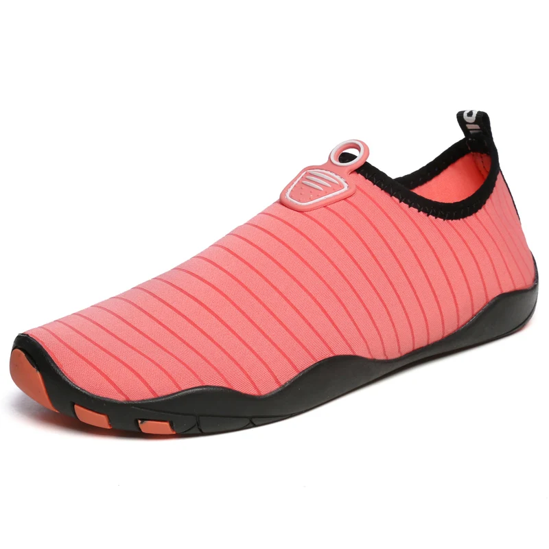 Aqua Shoes Unisex Quick Dry Water Shoes Plus Size Outdoor Sneakers Women Light Non-slip Swimming Shoes Soft Lovers Beach Shoes - Color: Orange