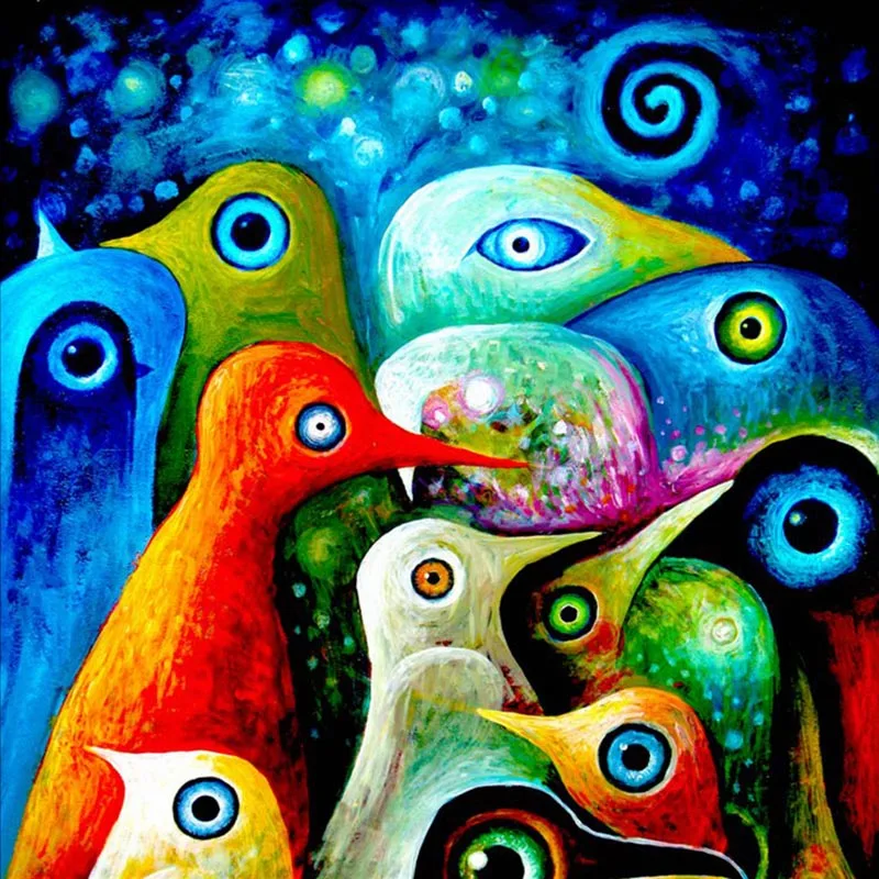 

Square/Round 5D Diy Diamond Embroidery Diamond Painting Abstract Bird Cross Stitch Diamond Mosaic Needlework Fashion Home Decor